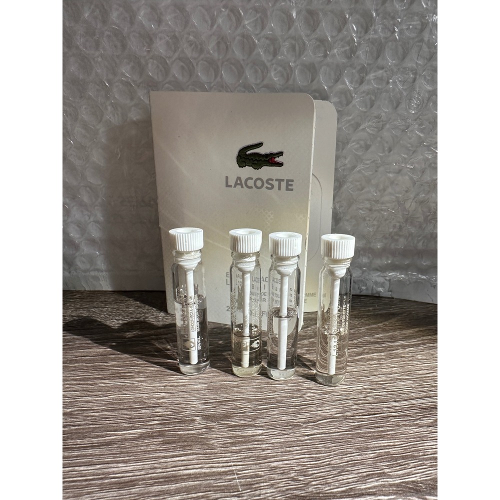 Lacoste L.12.12 Blanc Eau de Toilette Men 4x 2ml Sample Vials Set Pour Homme